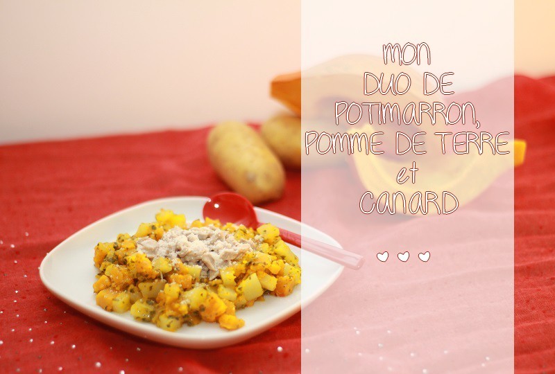 Ma recette de duo de potimarron, pomme de terre et canard sur le site Idées de Maman !