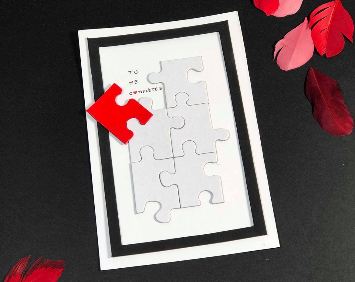 DIY - La carte puzzle de la Saint-Valentin - Untibebe Blog Famille