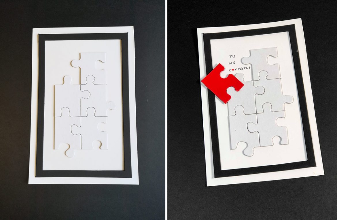 DIY - La carte puzzle de la Saint-Valentin - Untibebe Blog Famille